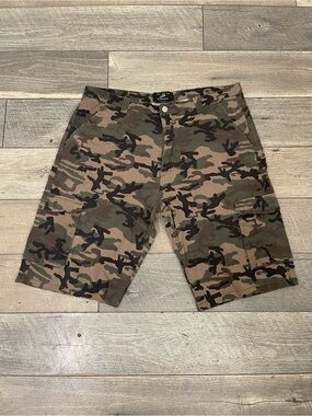 Men's Camo Cargo Shorts - Classic Woodland Camo
